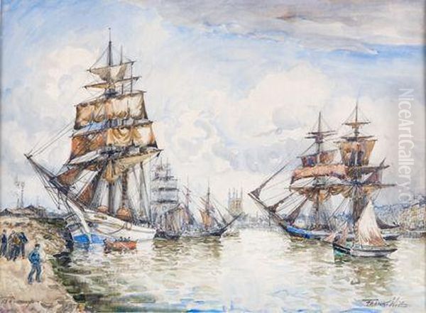 Voiliers Au Port, Fecamp - view 1