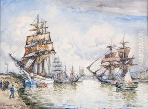Voiliers Au Port, Fecamp