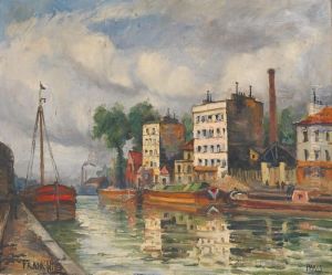Peniche Sur Le Canal A Paris by Frank Will