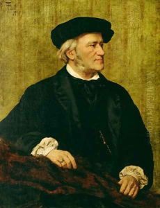 Portrait of Richard Wagner 1813-83 1883 by Giuseppe Tivoli