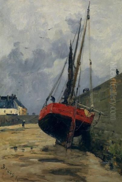 Bateau A Quai Au Port De Saint Malo - view 1