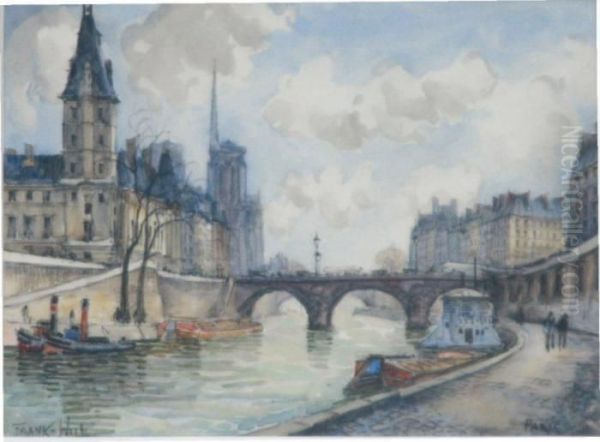 Promeneurs Sur Les Quais Pres De Notre-dame - view 1