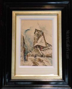 Scene De Rue Animee by Frank Will