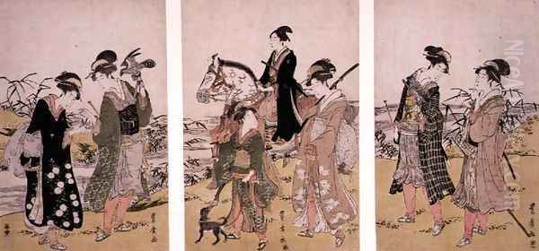 Hawking Party triptych, c.1790 - view 1