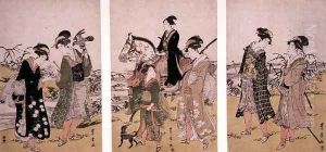 Hawking Party triptych, c.1790