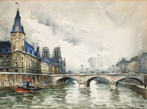 Laconciergerie Et Le Pont Saint-michel by Frank Will