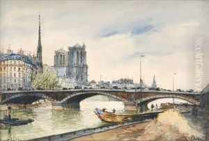 La Seine A Notre-dame by Frank Will