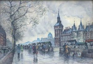 Paris, Le Quai Des Grands-augustins, Les Bouquinistes by Frank Will