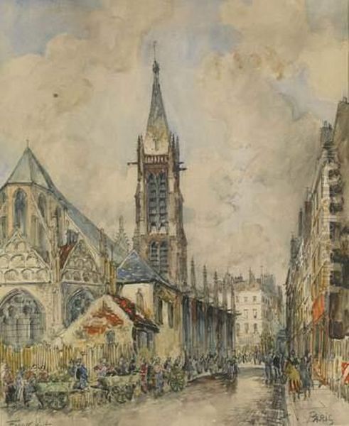 Vue De L'eglise Saint Severin A Paris - view 1