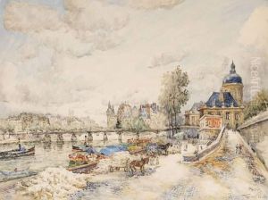 Vue Des Quais De Seine, L'institut, Paris