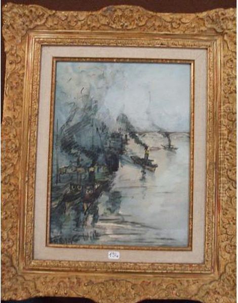 Remorqueurs Sur La Seine - view 1