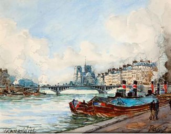 < Paris, Le Pont Sully >. - view 1