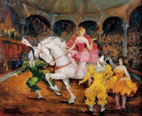 Au Cirque : Ecuyere Et Clowns - view 1