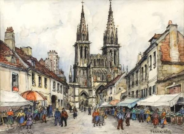 La Cathedrale, Jour De Marche. - view 1