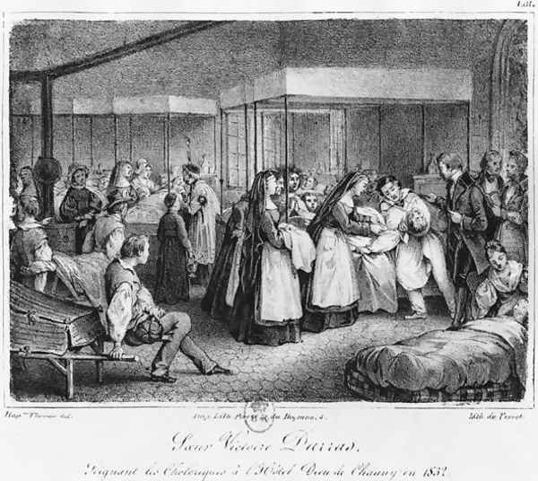 Sister Victoire Darras tending the cholera victims at the Hotel-Dieu of Chauny, 1832 - view 1