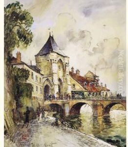 La Porte De Bourgogne A Moret. by Frank Will