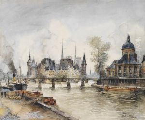 Les Quais De Seine Et L'institut A Paris by Frank Will