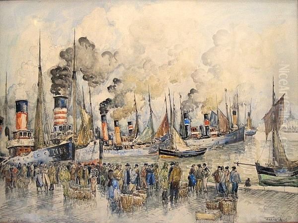 Ships In The Harbor Of Dieppe - view 1