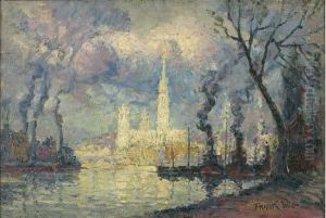 Rouen, Chalands Sur La Seine by Frank Will