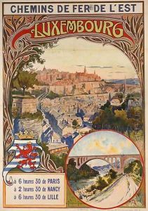 Poster advertising Luxembourg, c.1900 by pseudonym of Trinquier, Louis Trinquier-Trianon