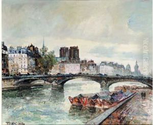 Paris, Les Quais, Vue De Notre Dame
