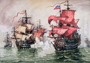 Le Combat Naval by Frank Will