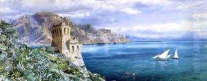 The Old Watch Tower overlooking the Bay of Salerno, c.1861