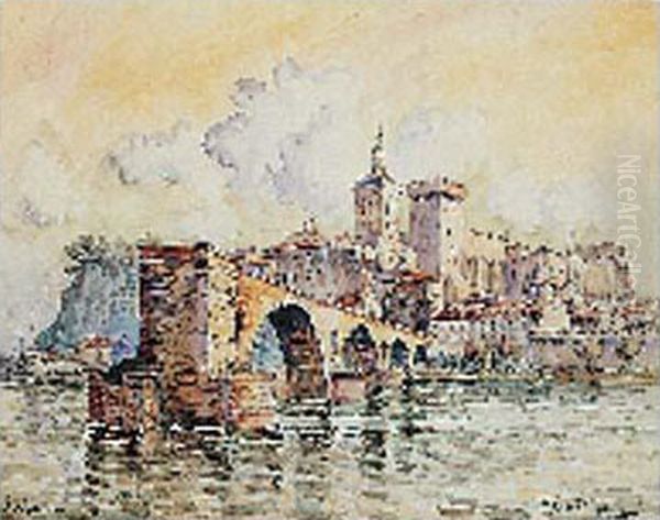 Le Pont D'avignon Et Le Palais Des Papes - view 1