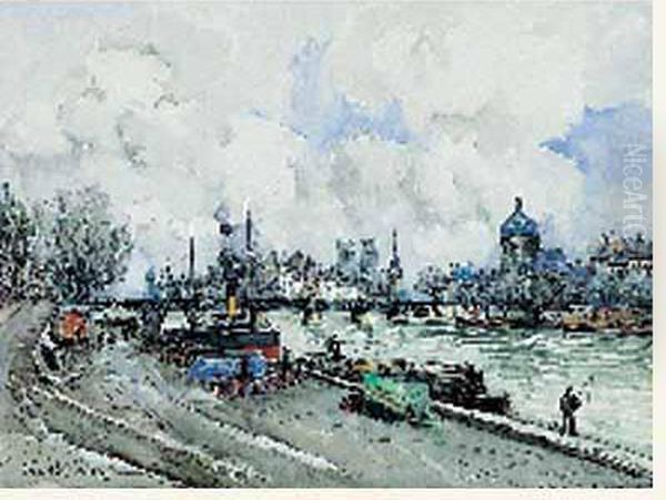 Paris, Les Quais La Passerelle Des Arts,1928 - view 1