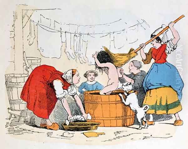 The Compulsory Bath, illustration for Les Defauts Horribles, c.1860 - view 1