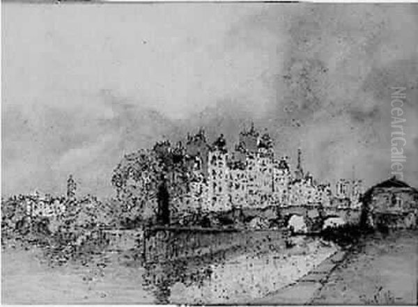Paris : Le Pont Neuf Aquarelle - view 1