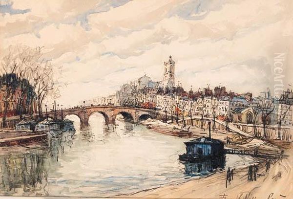 By The Side Of The River Seine In Paris - view 1