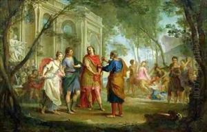 Roland Learns of the Love of Angelica and Medoro by Louis M. Tocque