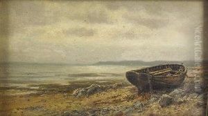 Boat In A Coastal Landscape by Alexander Williams