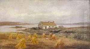 Rural Landscape With Thatched Cottage by Alexander Williams