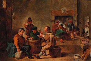Peasants in a tavern interior by David Teniers