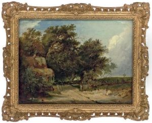 A Cottage By A Wooded Track