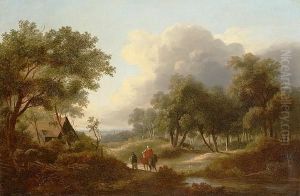 Figures In A Wooded Landscape