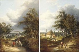 The Meeting; And The Path From The Village Church, The Isle Ofwight by Edward Charles Williams