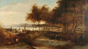 Figures In A Landscape With A Lake Beyond Figures In A Landscape With A Lake Beyond