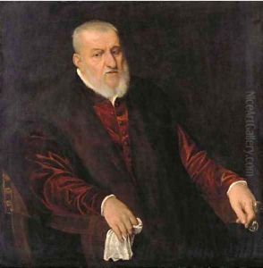 Portrait of a bearded gentleman by Jacopo Tintoretto (Robusti)