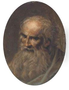 Head of a male saint by Jacopo Tintoretto (Robusti)