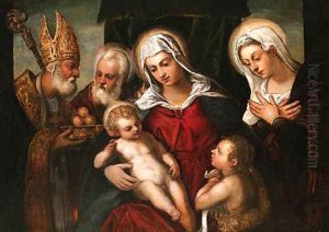 The Holy Family with the Infant Saint John the Baptist and Saints Catherine of Alexandria and Nicholas of Bari