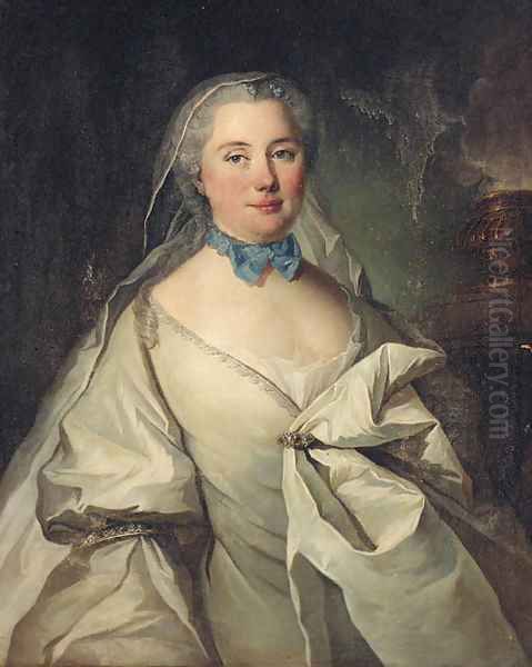 Portrait of a lady thought to be Marie Louise Heudey de Pommainville - view 1