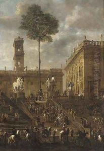 The Campidoglio, Rome by Agostino Tassi