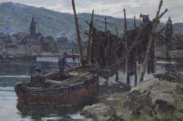 Fishermen Drying Nets - view 1