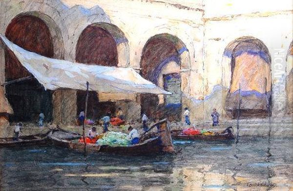The Fruit Market In Venice - view 1
