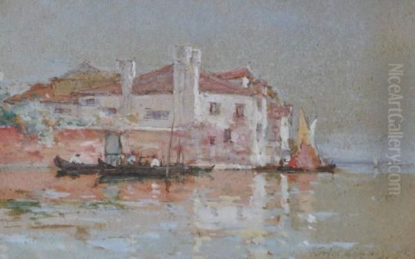 Boats And Riverside Buildings - view 1