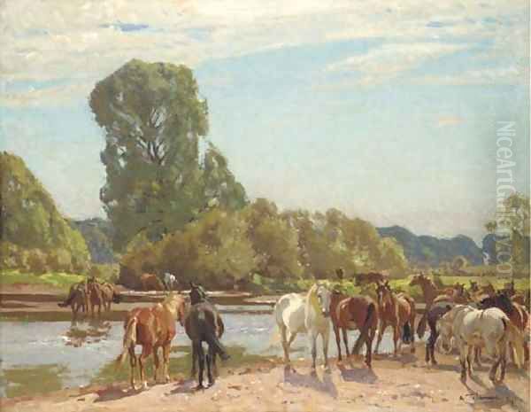 New Forest ponies at Tyrrell's Ford - view 1