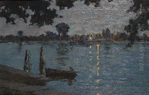 Moonlit River Scene